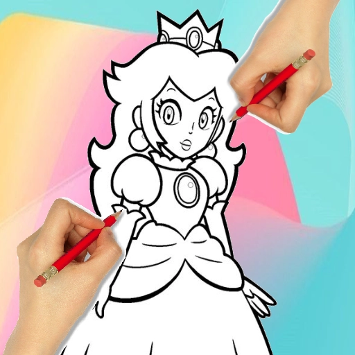 ikona princess peach Coloring Book